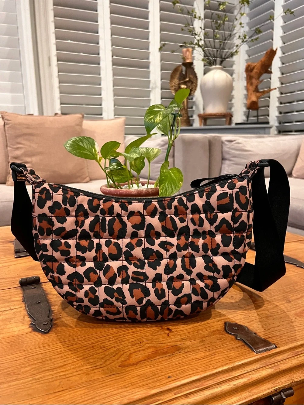Kate Spade Quilted Leopard Print Sling Bag